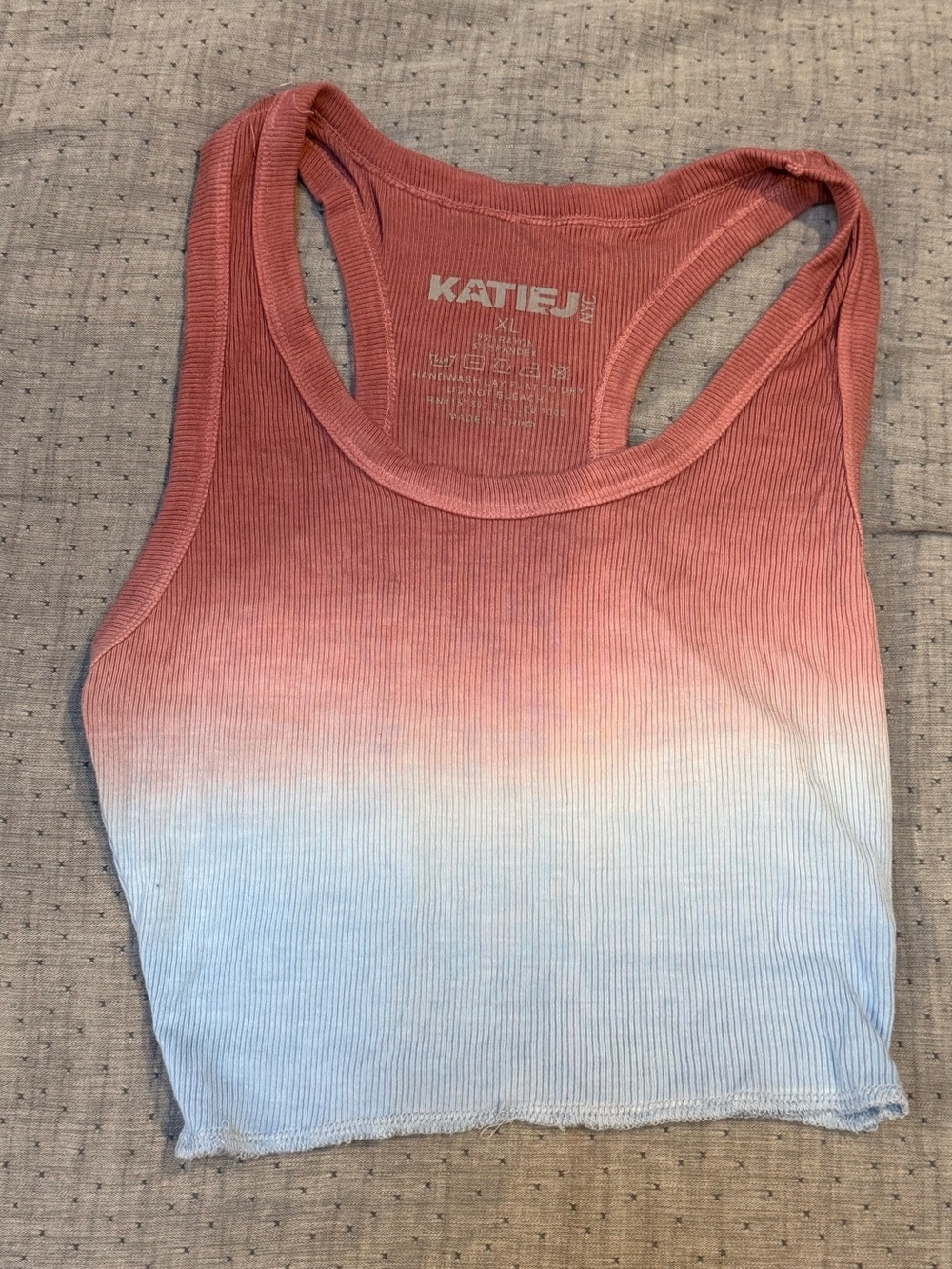 Katie J NYC Ombre Ribbed Racerback Tank